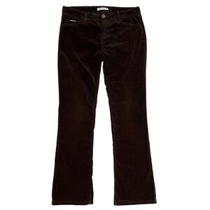 Y2K chocolate brown stretchy velvet style pants